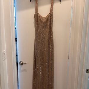 Gold Sequin Maxi Dress